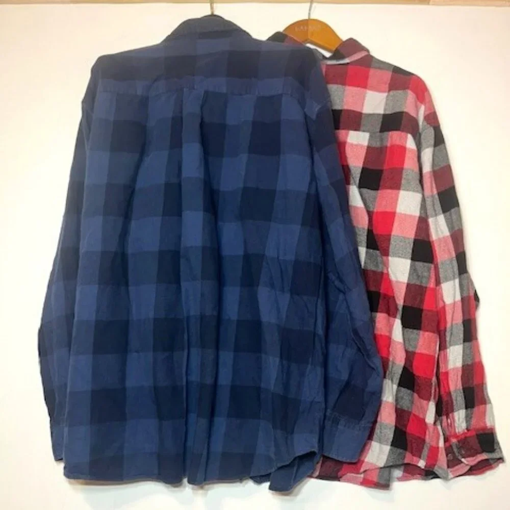 The‎ Foundry Flannel Long Sleeve Collared Button Front Shirt Bundle Sz 3XL